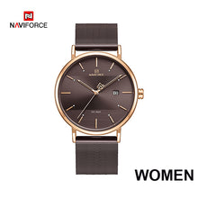 Load image into Gallery viewer, NAVIFORCE Quarts Watch Women Luxury Brand Stainless Steel Mesh Strap Wristwatch Female Fashion Reloj Mujer 2019 Bracelet Gifts