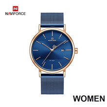 Load image into Gallery viewer, NAVIFORCE Quarts Watch Women Luxury Brand Stainless Steel Mesh Strap Wristwatch Female Fashion Reloj Mujer 2019 Bracelet Gifts