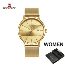 Load image into Gallery viewer, NAVIFORCE Quarts Watch Women Luxury Brand Stainless Steel Mesh Strap Wristwatch Female Fashion Reloj Mujer 2019 Bracelet Gifts
