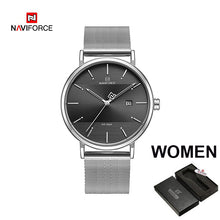 Load image into Gallery viewer, NAVIFORCE Quarts Watch Women Luxury Brand Stainless Steel Mesh Strap Wristwatch Female Fashion Reloj Mujer 2019 Bracelet Gifts