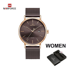 Load image into Gallery viewer, NAVIFORCE Quarts Watch Women Luxury Brand Stainless Steel Mesh Strap Wristwatch Female Fashion Reloj Mujer 2019 Bracelet Gifts