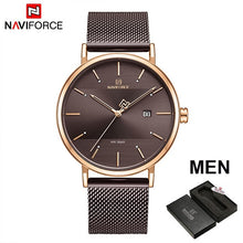 Load image into Gallery viewer, NAVIFORCE Quarts Watch Women Luxury Brand Stainless Steel Mesh Strap Wristwatch Female Fashion Reloj Mujer 2019 Bracelet Gifts