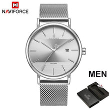 Load image into Gallery viewer, NAVIFORCE Quarts Watch Women Luxury Brand Stainless Steel Mesh Strap Wristwatch Female Fashion Reloj Mujer 2019 Bracelet Gifts