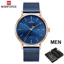 Load image into Gallery viewer, NAVIFORCE Quarts Watch Women Luxury Brand Stainless Steel Mesh Strap Wristwatch Female Fashion Reloj Mujer 2019 Bracelet Gifts