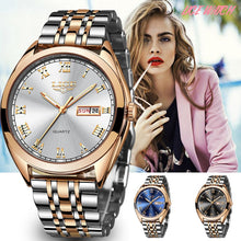 Load image into Gallery viewer, LIGE Fashion Women Watches Ladies Top Brand luxury Waterproof Gold Quartz Watch Women Stainless Steel Date Wear Gift Clock 2019