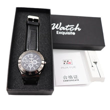 Load image into Gallery viewer, 2019 Military Lighter Watches men outdoor sports Quartz Watch USB Charging Wristwatches hot Flameless Cigarette lighter F665