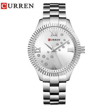 Load image into Gallery viewer, CURREN New Fashion Watch Women's Rhinestone Quartz Wristwatch Ladies Dress Female Clock relogio feminino Rose Gold reloj mujer