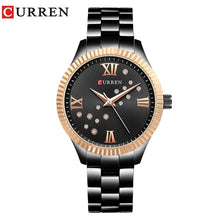 Load image into Gallery viewer, CURREN New Fashion Watch Women's Rhinestone Quartz Wristwatch Ladies Dress Female Clock relogio feminino Rose Gold reloj mujer